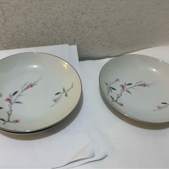 Set of 3 Cherry Blossom 7.5" Plates by Fine China of Japan 1067 - Picture 3 of 6